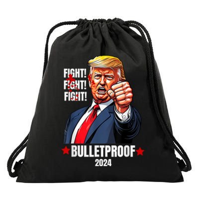 Trump Shot Bulletproof Bloody Ear Bleeding Butler Pa Trump Drawstring Bag