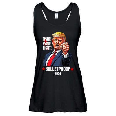 Trump Shot Bulletproof Bloody Ear Bleeding Butler Pa Trump Ladies Essential Flowy Tank