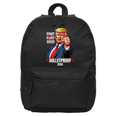 Trump Shot Bulletproof Bloody Ear Bleeding Butler Pa Trump 16 in Basic Backpack