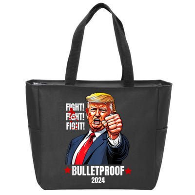 Trump Shot Bulletproof Bloody Ear Bleeding Butler Pa Trump Zip Tote Bag