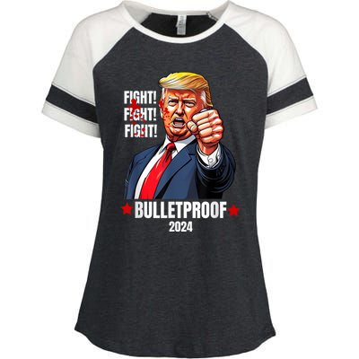 Trump Shot Bulletproof Bloody Ear Bleeding Butler Pa Trump Enza Ladies Jersey Colorblock Tee