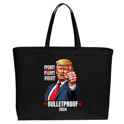 Trump Shot Bulletproof Bloody Ear Bleeding Butler Pa Trump Cotton Canvas Jumbo Tote