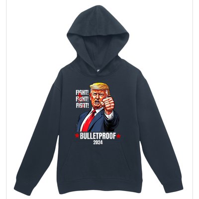 Trump Shot Bulletproof Bloody Ear Bleeding Butler Pa Trump Urban Pullover Hoodie