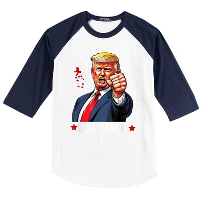 Trump Shot Bulletproof Bloody Ear Bleeding Butler Pa Trump Baseball Sleeve Shirt