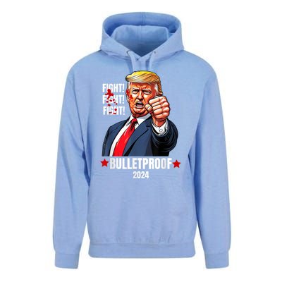 Trump Shot Bulletproof Bloody Ear Bleeding Butler Pa Trump Unisex Surf Hoodie