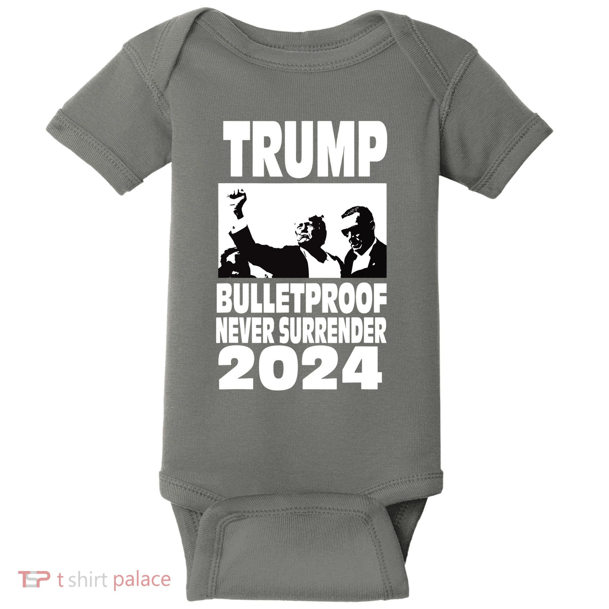 Trump Shot Bulletproof Bloody Ear Bleeding Butler Pa Trump Baby Bodysuit
