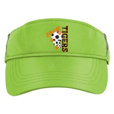 Tigers Soccer Ball Football Mascot Paw Prints Adult Drive Performance Visor