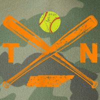 Tennessee Softball Bats & Ball Retro Style Softball Player Legacy Tie Dye Trucker Hat