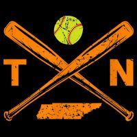 Tennessee Softball Bats & Ball Retro Style Softball Player 16oz Travel Tumbler
