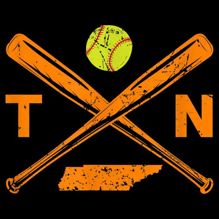 Tennessee Softball Bats & Ball Retro Style Softball Player 16oz Travel Tumbler