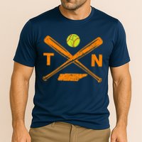 Tennessee Softball Bats & Ball Retro Style Softball Player Performance Shirt