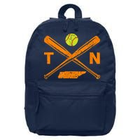 Tennessee Softball Bats & Ball Retro Style Softball Player 16 in Basic Backpack