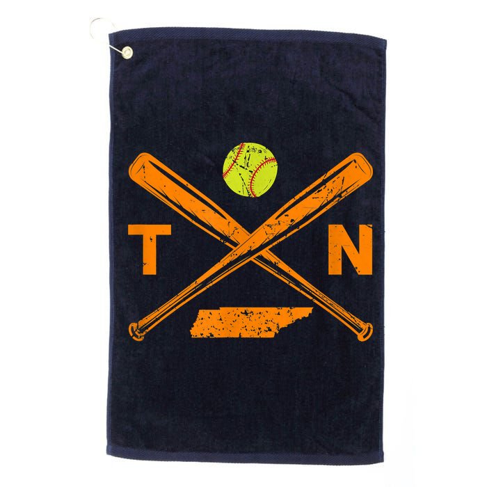 Tennessee Softball Bats & Ball Retro Style Softball Player Golf Towel