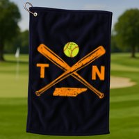 Tennessee Softball Bats & Ball Retro Style Softball Player Golf Towel