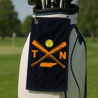 Tennessee Softball Bats & Ball Retro Style Softball Player Golf Towel