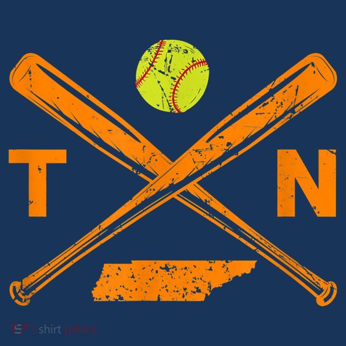 Tennessee Softball Bats & Ball Retro Style Softball Player Short Acrylic Beanie