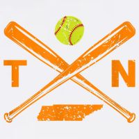 Tennessee Softball Bats & Ball Retro Style Softball Player Garment-Dyed Sweatshirt