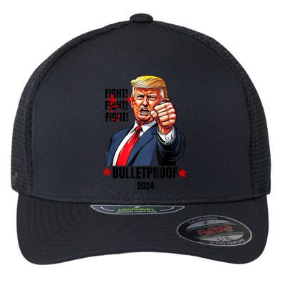 Trump Shot Bulletproof Bloody Ear Bleeding Butler Pa Trump Flexfit Unipanel Trucker Cap