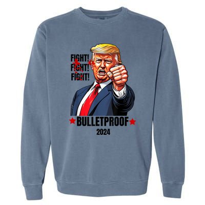 Trump Shot Bulletproof Bloody Ear Bleeding Butler Pa Trump Garment-Dyed Sweatshirt