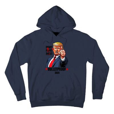 Trump Shot Bulletproof Bloody Ear Bleeding Butler Pa Trump Tall Hoodie