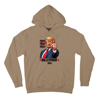 Trump Shot Bulletproof Bloody Ear Bleeding Butler Pa Trump Hoodie