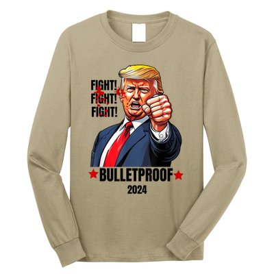 Trump Shot Bulletproof Bloody Ear Bleeding Butler Pa Trump Long Sleeve Shirt