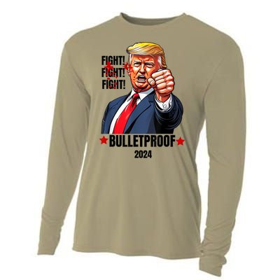 Trump Shot Bulletproof Bloody Ear Bleeding Butler Pa Trump Cooling Performance Long Sleeve Crew