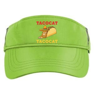 Tacocat Spelled Backwards Tacos And Cats Cinco De Mayo Cat Adult Drive Performance Visor