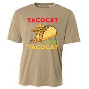 Tacocat Spelled Backwards Tacos And Cats Cinco De Mayo Cat Cooling Performance Crew T-Shirt