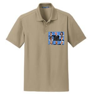 The Shady Bunch Funny Past Presidents Dry Zone Grid Polo