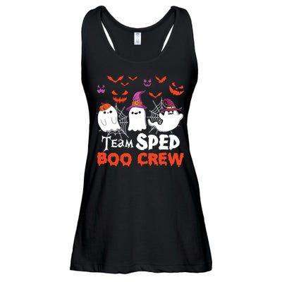 Team Sped Boo Crew Cute Ghost Halloween Costume Teacher Ladies Essential Flowy Tank