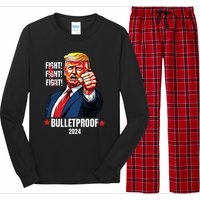 Trump Shot Bulletproof Bloody Ear Bleeding Butler Pa Trump Long Sleeve Pajama Set