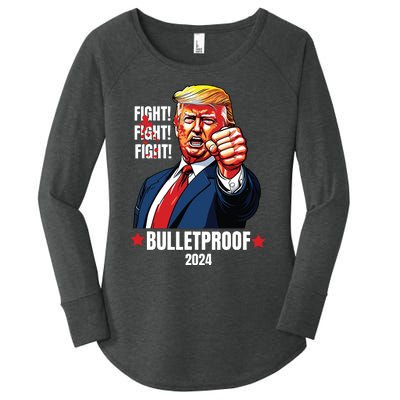 Trump Shot Bulletproof Bloody Ear Bleeding Butler Pa Trump Women's Perfect Tri Tunic Long Sleeve Shirt