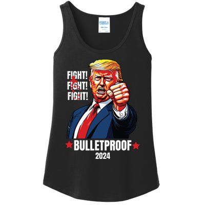 Trump Shot Bulletproof Bloody Ear Bleeding Butler Pa Trump Ladies Essential Tank