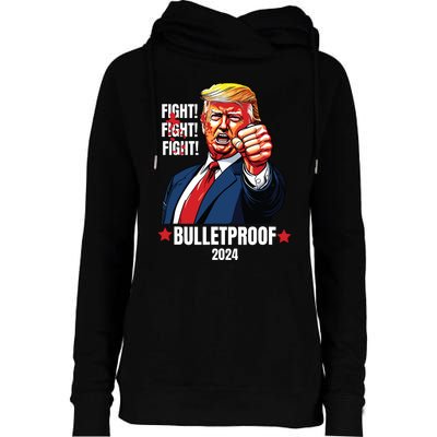 Trump Shot Bulletproof Bloody Ear Bleeding Butler Pa Trump Womens Funnel Neck Pullover Hood