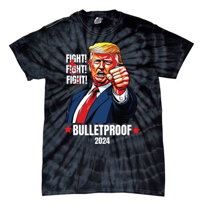 Trump Shot Bulletproof Bloody Ear Bleeding Butler Pa Trump Tie-Dye T-Shirt