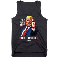 Trump Shot Bulletproof Bloody Ear Bleeding Butler Pa Trump Tank Top