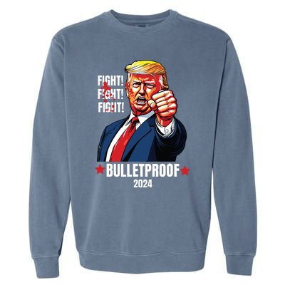 Trump Shot Bulletproof Bloody Ear Bleeding Butler Pa Trump Garment-Dyed Sweatshirt