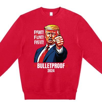 Trump Shot Bulletproof Bloody Ear Bleeding Butler Pa Trump Premium Crewneck Sweatshirt