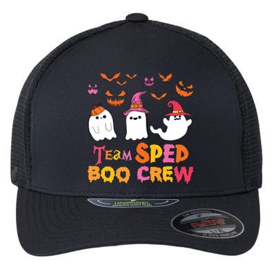 Team Sped Boo Crew Cute Ghost Halloween Costume Teacher Flexfit Unipanel Trucker Cap