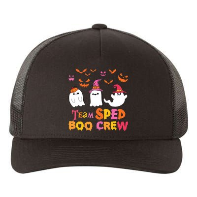 Team Sped Boo Crew Cute Ghost Halloween Costume Teacher Yupoong Adult 5-Panel Trucker Hat