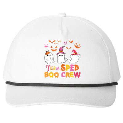 Team Sped Boo Crew Cute Ghost Halloween Costume Teacher Snapback Five-Panel Rope Hat