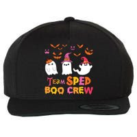 Team Sped Boo Crew Cute Ghost Halloween Costume Teacher Wool Snapback Cap