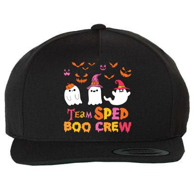 Team Sped Boo Crew Cute Ghost Halloween Costume Teacher Wool Snapback Cap