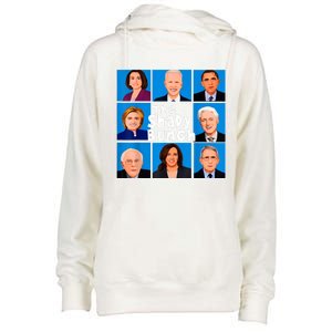 The Shady Bunch Anti Biden Obama Clinton Funny Vote Trump Womens Funnel Neck Pullover Hood