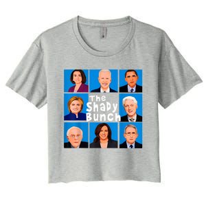 The Shady Bunch Anti Biden Obama Clinton Funny Vote Trump Women's Crop Top Tee