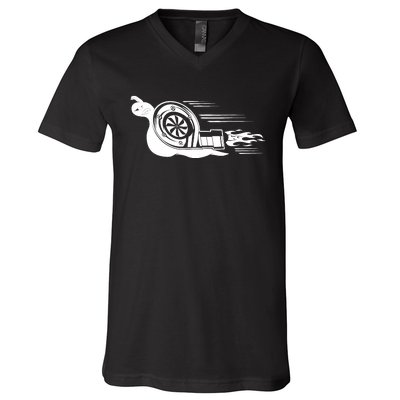 Turbo Snail Boosted Boost Turbro V-Neck T-Shirt