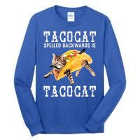 Tacocat Spelled Backward Is Taco Cat Tall Long Sleeve T-Shirt