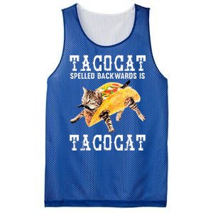 Tacocat Spelled Backward Is Taco Cat Mesh Reversible Basketball Jersey Tank