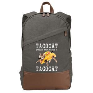 Tacocat Spelled Backward Is Taco Cat Cotton Canvas Backpack